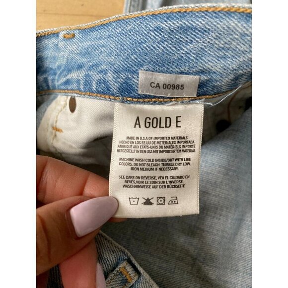 AGOLDE blue "Jamie" Womens jeans sz 26 distressed light blue - Picture 7 of 8